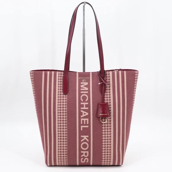 New Michael Kors Sinclair Large North South Shopper Tote Dark Berry Authentic - Picture 13 of 13